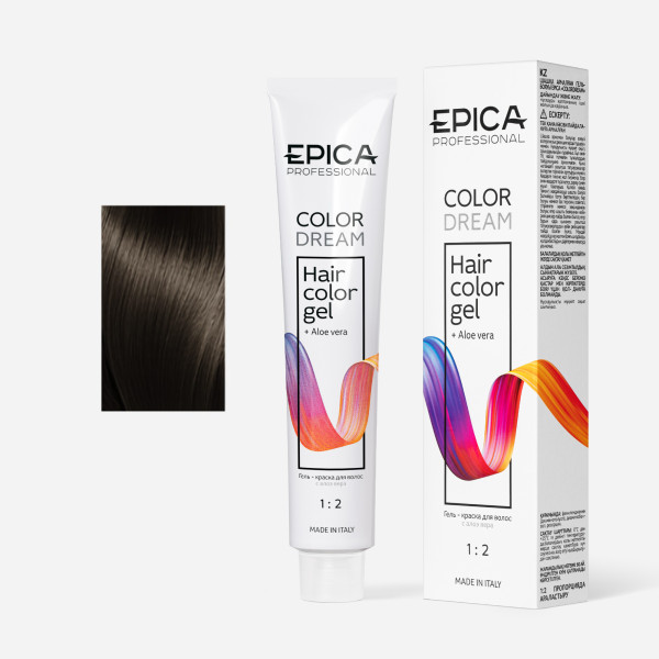 COLORDREAM 6.71 Гель-краска темно-русый шоколадно-пепельный, 100 мл.
