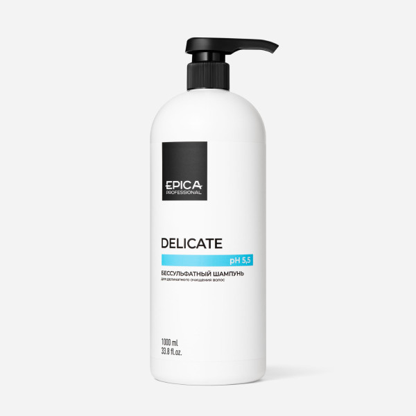 Бессульфатный шампунь для деликатного очищения волос «DELICATE», 1000 мл