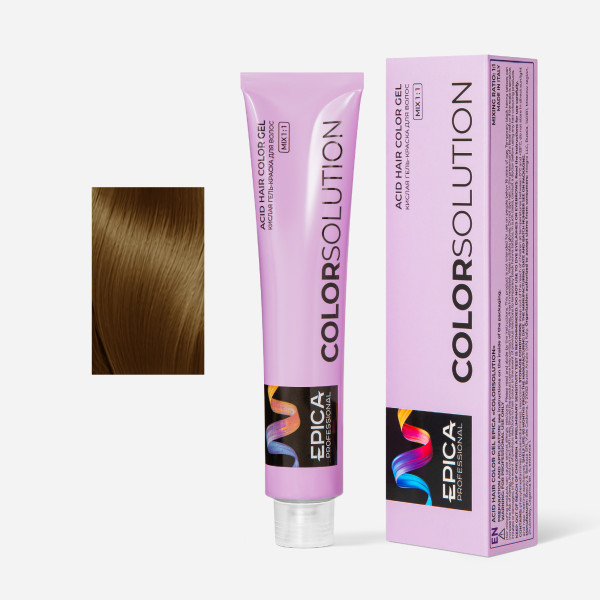 COLORSOLUTION 7.37 Кислая гель-краска Русый Золотисто-Шоколадный, 100 мл.