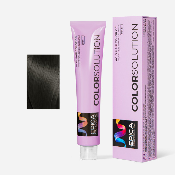 COLORSOLUTION 5N Кислая гель-краска Светлый Шатен Натуральный, 100 мл.